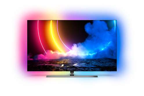 TV 65" Philips 65OLED856 - OLED 4K UHD, HDR, 100 Hz, HDMI 2.1, Ambilight 4 Côtés, Dolby Vision & Atmos