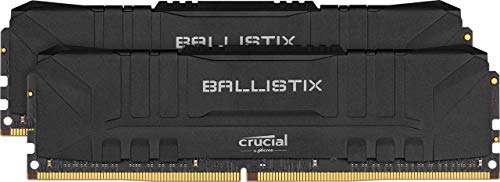 Kit mémoire RAM DDR4 Crucial Ballistix 16 Go (2 x 8 Go) - 3600 MHz, CL16, Noir