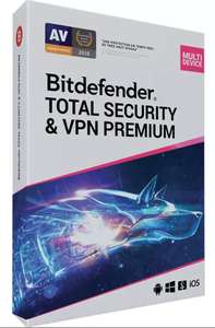Logiciel Bitdefender Total Security & VPN Premium - 1An, 10 Appareils (Dématérialisé)
