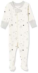 Pyjama en coton bio avec pieds pour bébé (diverses tailles & coloris) - Ex : 6-12 mois, rose foncé