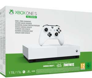 Pack console Microsoft Xbox One S All Digital (1 To) - avec Fortnite: Battle Royale + Minecraft + Sea of Thieves (via retrait en magasin)
