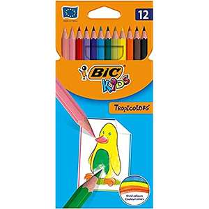 12 Crayons de Couleur BIC Kids Tropicolors