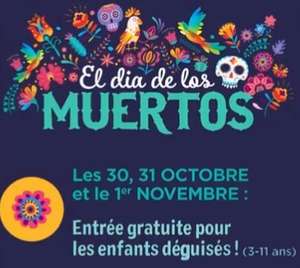 Entrée gratuite pour les enfants de 3 à 11 ans déguisés les 30, 31 octobre et le 1er novembre. - Parrot World Crécy-la-Chapelle (77)