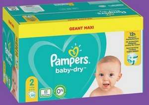 Maxi Geant Pack de Couches Pampers Baby Dry - Différentes tailles (Via 17.83€ sur Carte Fidélité + BDR de 2€)
