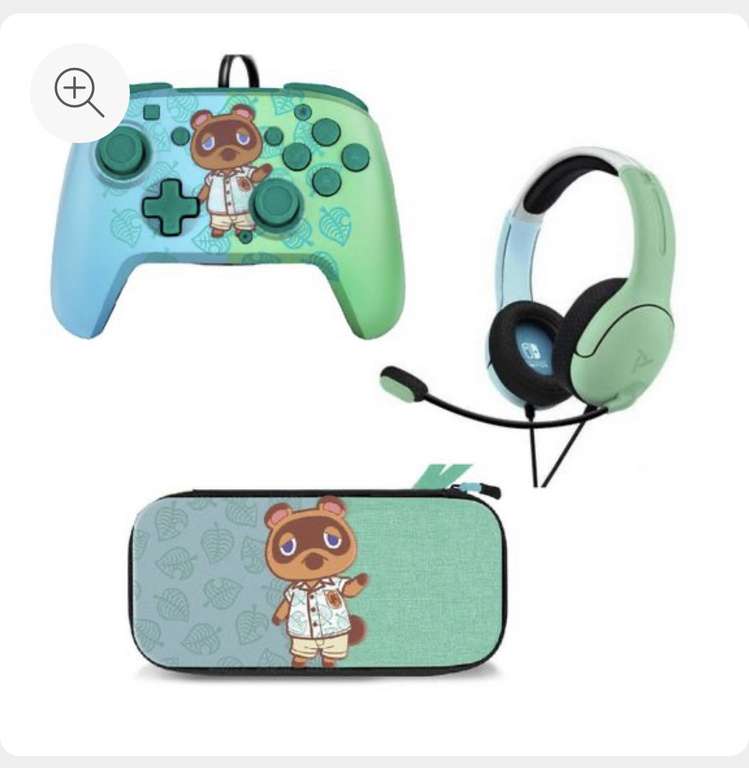 Pack PDP : Casque Gamer Filaire LVL40 Switch + Manette Filaire Animal Crossing + Housse de Protection Animal Crossing