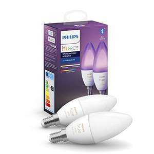 Lot de 2 Ampoules Connectées Philips Hue White & Color Ambiance E14 (via coupon)
