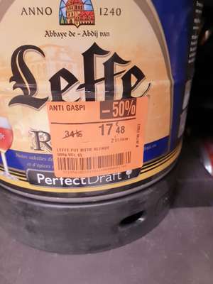 Sélection de fûts de bière Leffe PerfectDraft - 6L, DLC courte (Valentin Besançon 25) - consigne incluse