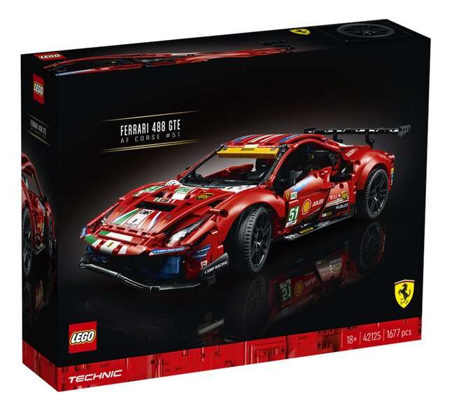 Jeu de construction Lego Technic (42125) - Ferrari 488 GTE "AF Corse #51" (frontaliers Belgique)