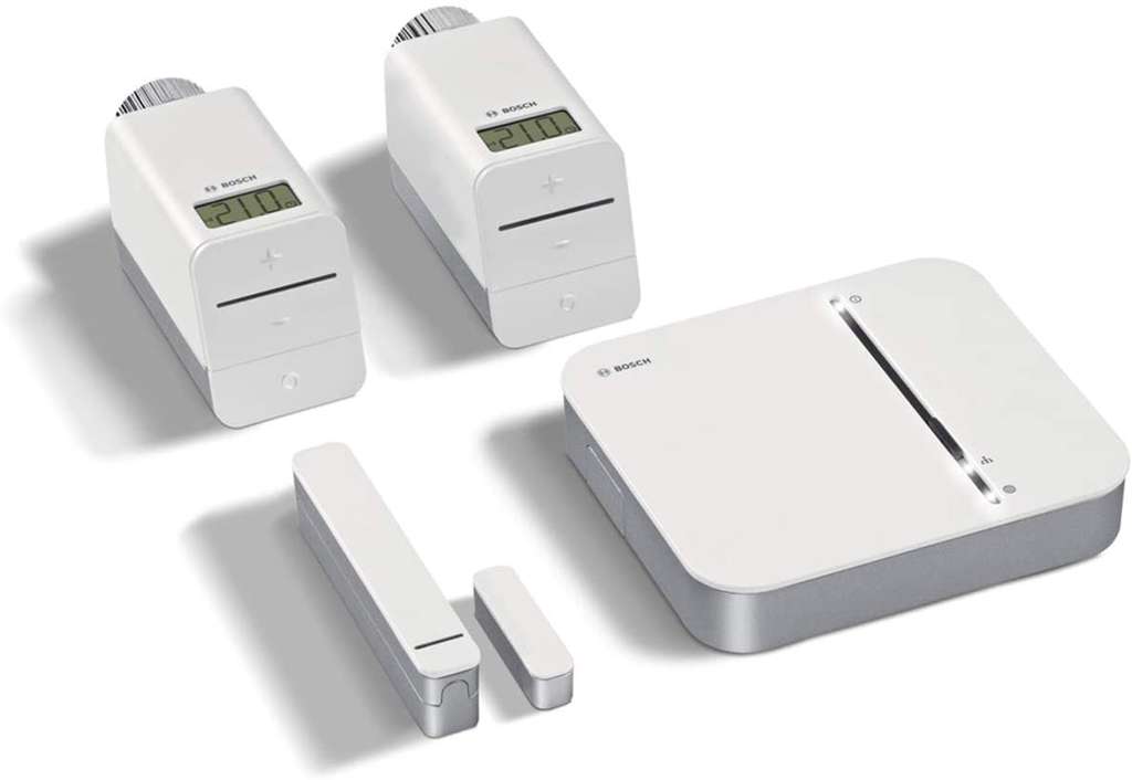 Kit chauffage connecté Bosch Smart Home : 2 Thermostats radiateurs connectés pour chauffage et 1 Détecteur d'ouverture (via coupon)