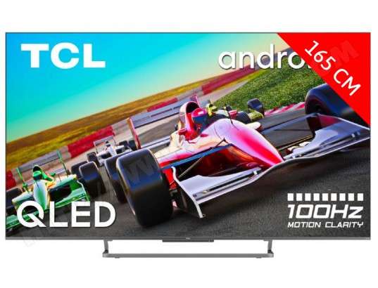 TV 65" TCL 65C728 - QLED, UHD, 100 Hz, Dolby Vision, Atmos, HDR10+, HDMI 2.1/eARC, VRR-Son Onkyo (Via ODR de 100€)