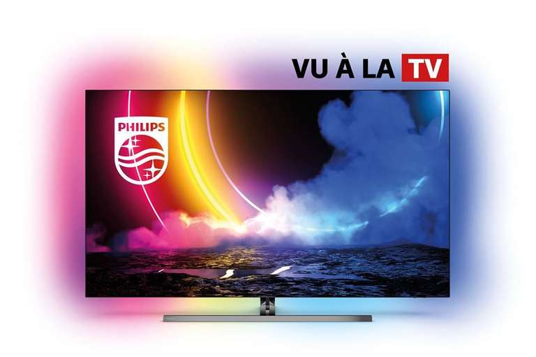 TV 65' PHILIPS 65OLED856 - OLED 4K UHD, HDR, 100 Hz, HDMI 2.1, Ambilight 4 Côtés, Dolby Vision & Atmos
