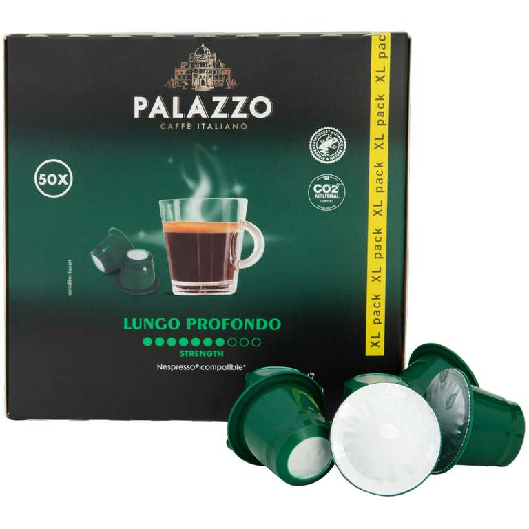 Lot de 50 capsules de café Palazzo compatibles Nespresso