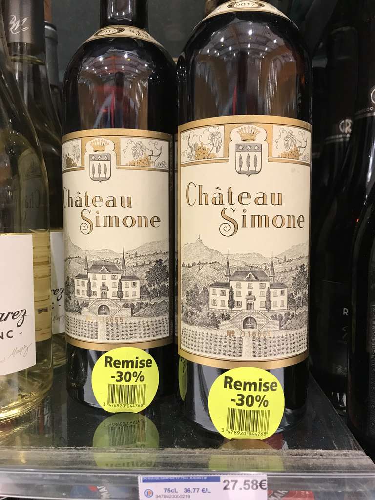 Bouteille de vin AOC Palette - Château Simone - Clermont Ferrand (63)