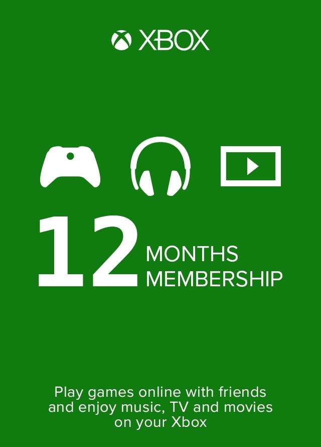 Abonnement de 12 mois au Xbox Live Gold (Dématérialisé - Turquie)