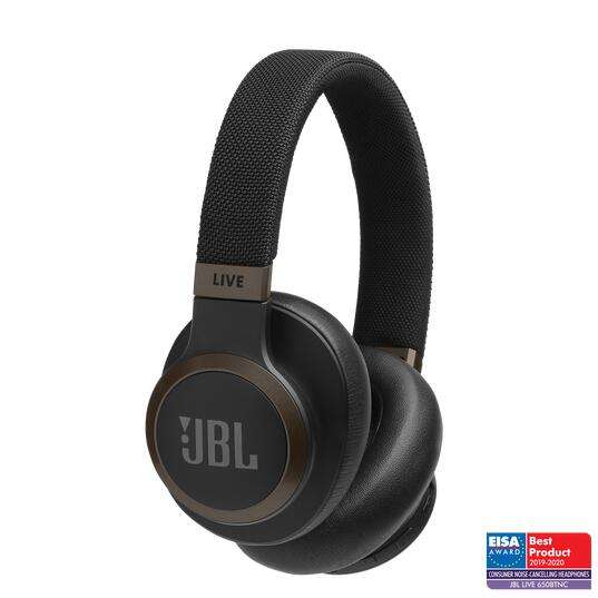 Casque audio sans-fil à réduction de bruit active JBL Live 650BTNC - Noir, Bluetooth