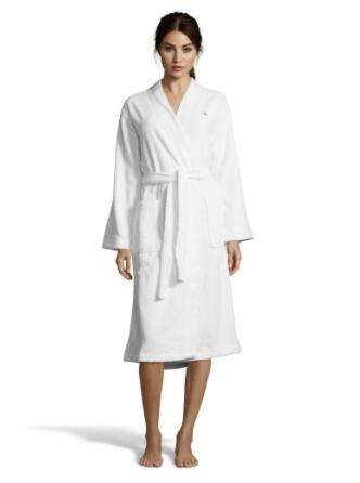 Peignoir mixte Tommy Hilfiger Kimono Scott - 100% coton, 420 g/m², blanc, Tailles S à XL