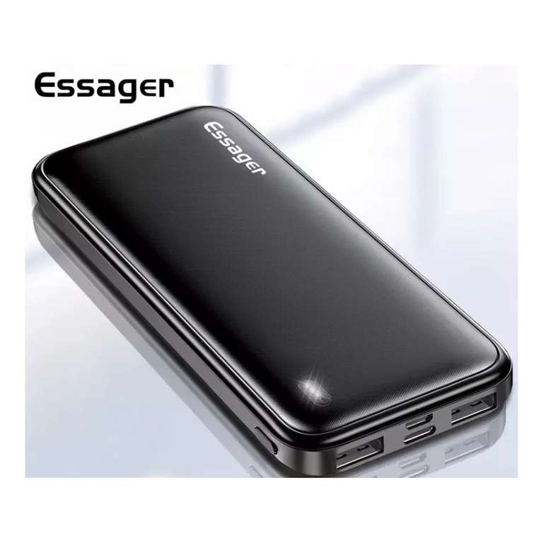 Batterie externe Essager - 20 000mAh, Power Delivery, 2 USB-A, 1 USB-C, 1 Micro-USB (Entrepôt France)