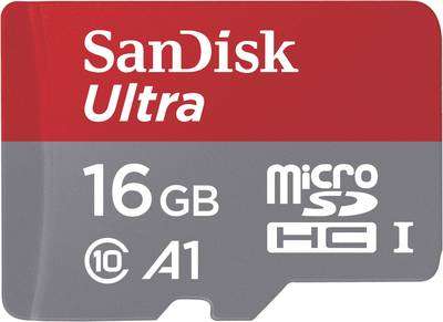 [Nouveaux clients] Carte microSDHC SanDisk Ultra classe 10 A1 - 16 Go