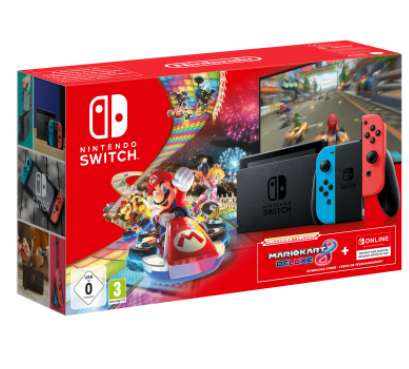 Console Nintendo Switch V2 avec Joy-Con Néon + Mario Kart 8 Deluxe (via 20€ sur la carte fidélité)