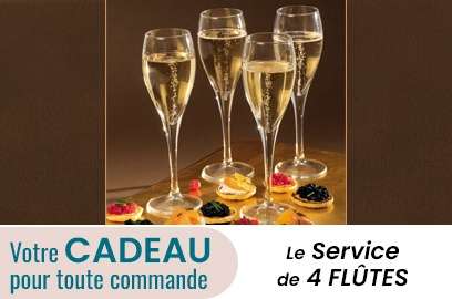 Service de 4 Flûtes offert pour toute commande + livraison gratuite - LeonFargues.fr