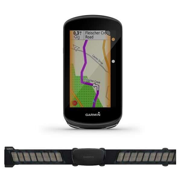 Pack GPS pour vélo 3.5" Garmin Edge 1030 Plus + ceinture cardio Garmin HRM-Dual