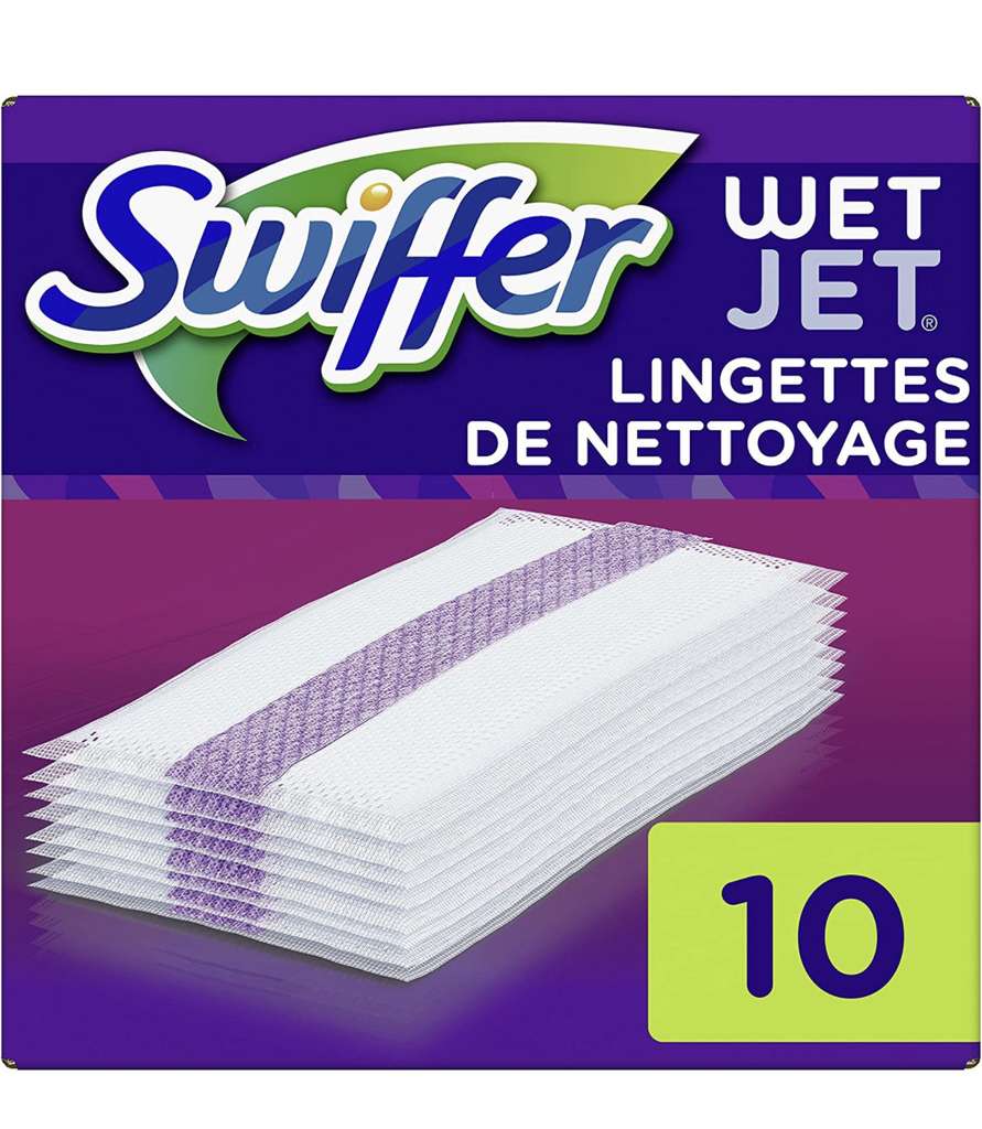 Lot de 4 Paquets de 10 Lingettes Swiffer Wetjet (40 lingettes)