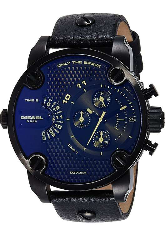 Montre quartz chronographe Diesel DZ7257 pour Hommes - avec Bracelet en Cuir, 51mm