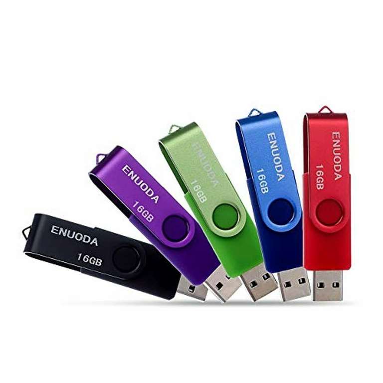 Lot de 5 Clé USB 16Go ENUODA - USB 2.0 (Vendeur Tiers)