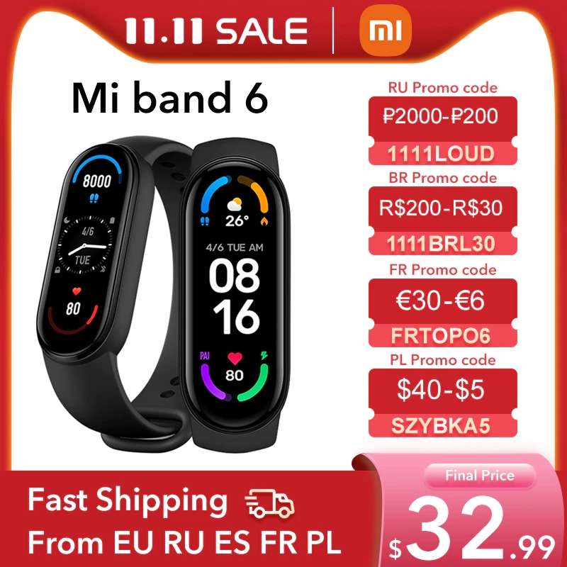 Bracelet connecté Xiaomi Mi Band 6