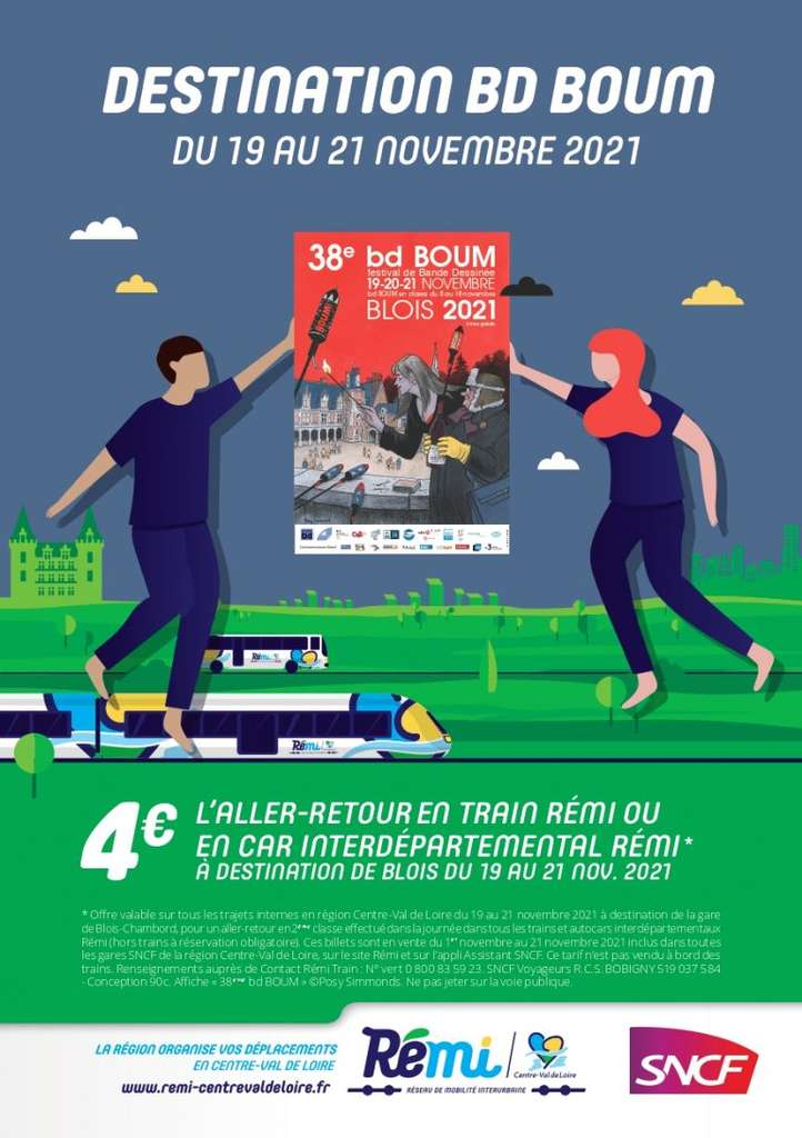 Billet de Train ou Car A/R Centre-Val de Loire <> Blois-Chambord du 19 au 21 Novembre 2021