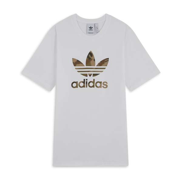 T-shirt adidas Originals Trefoil Camo - Blanc/Camouflage (Tailles XS, S et M)