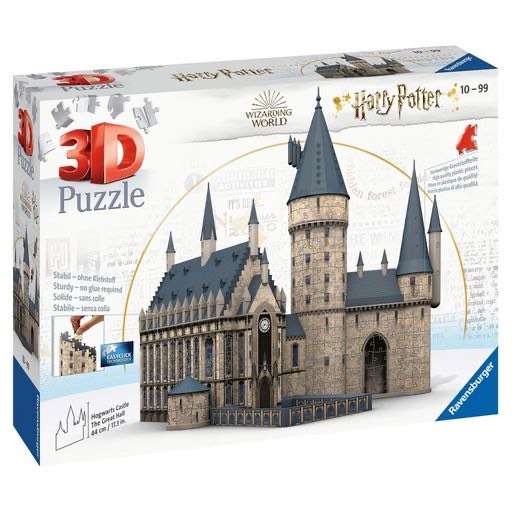Puzzle 3D Ravensburger Château de Poudlard/Harry Potter, 540 pièces + 3D Ball Pokémon, 54 pièces (Via ODR 20€)