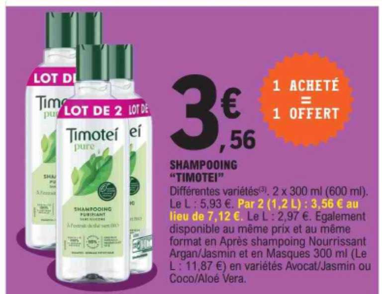 lot de 4 shampoing Timotei (Différentes variétés) - 4x 300ml