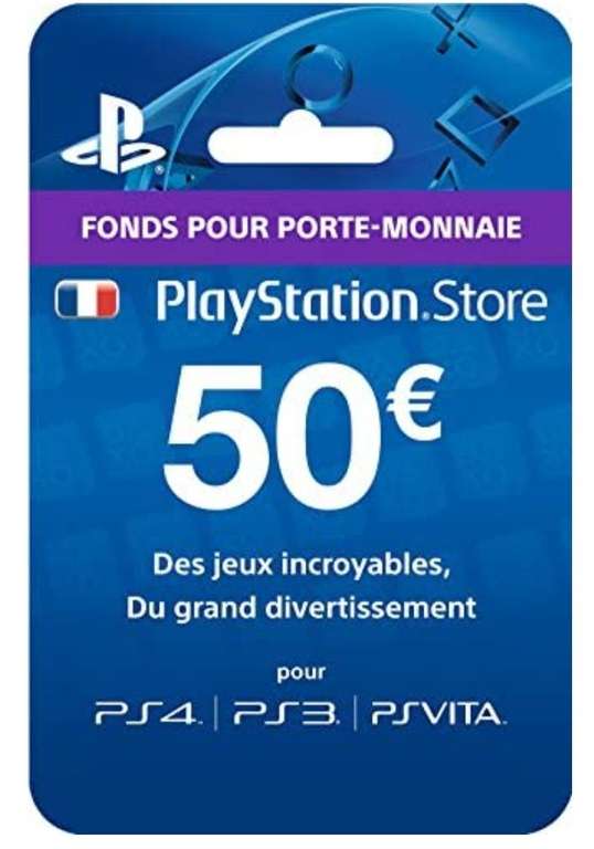 Carte PlayStation Network d'une valeur de 50€ (Physique - Store FR)