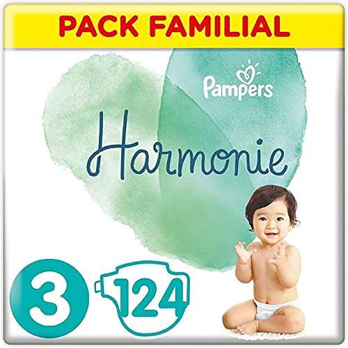 Pack de 124 Couches Pampers Harmonie - Taille 3 (6-10kg)