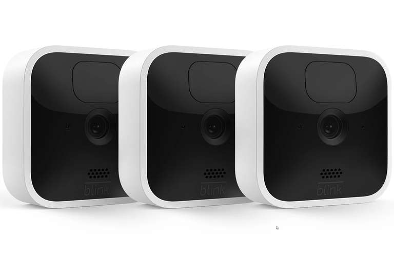 Système de 3 caméras de sécurité intérieure Blink Indoor - 1080p, WiFi, 2 Ans d'autonomie