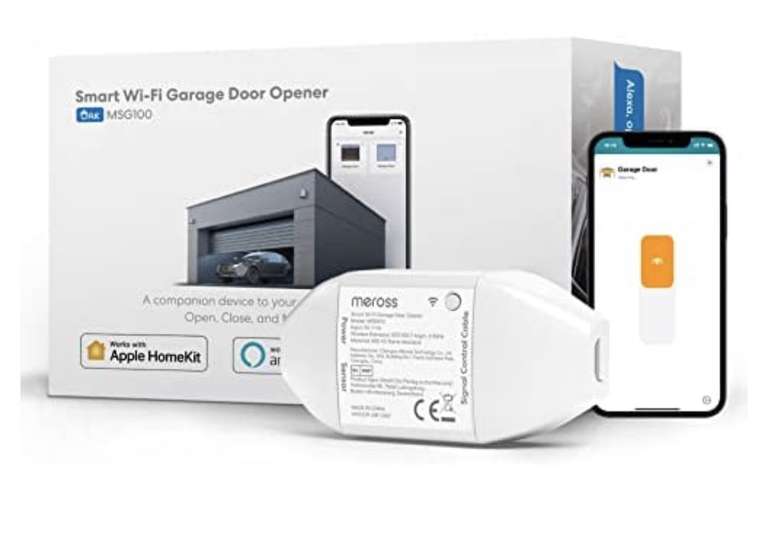 Ouvre-porte de garage connecté Meross MSG100 - commandes vocales / contrôle à distance, Wi-Fi (vendeur tiers)