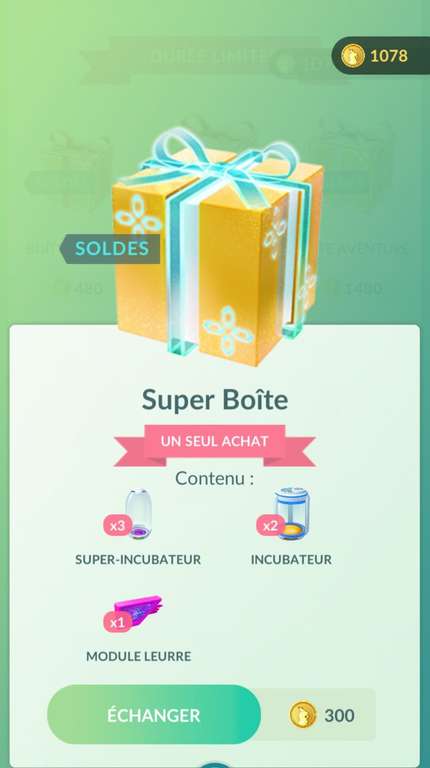 Item Super boîte pour 300 PokéPièces sur Pokémon Go (dématérialisé)