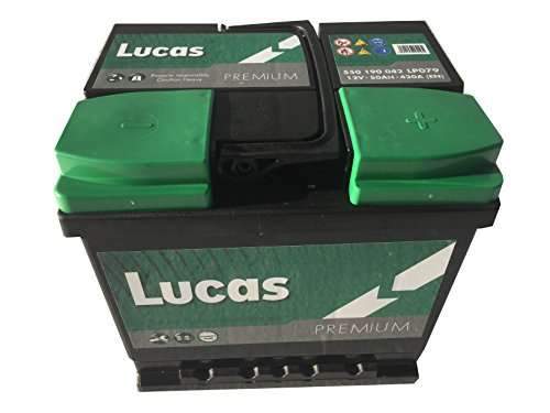 Batterie automobile Lucas Premium 12V 50AH 420 AMPS - 210x175x190mm