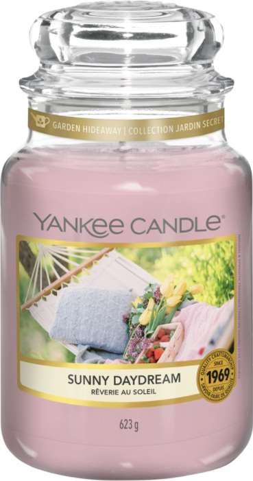 Sélection de bougies Yankee Candle en promotion - Ex : grande jarre Rêverie au Soleil