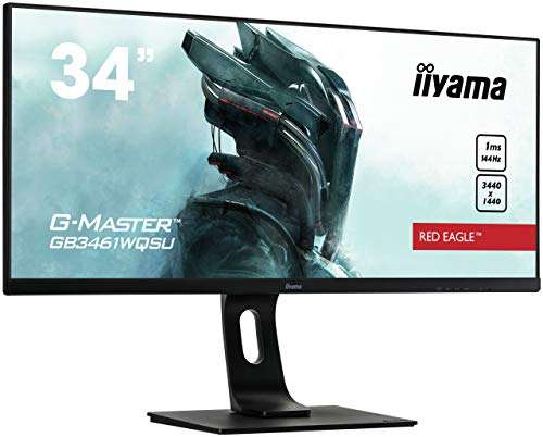 Écran PC 34" Iiyama G-Master GB3461WQSU-B1 Red Eagle - UWQHD, Dalle IPS, 144 Hz, 1 ms, FreeSync