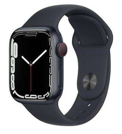 Montre connectée Apple Watch Series 7 Cellular 45mm Alu Noir Bracelet Sport