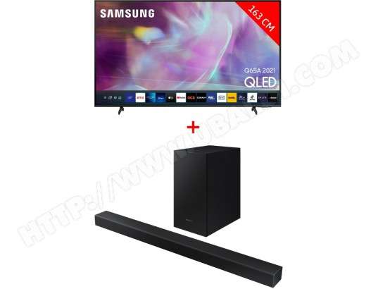 TV 65" Samsung QE65Q65A - QLED 4K + Barre de son HWT420