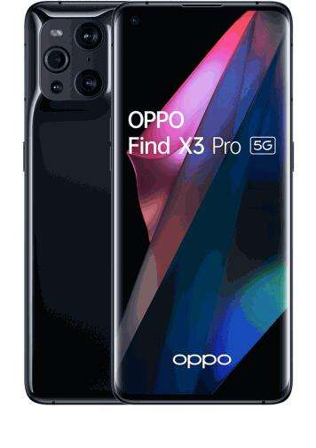 Smartphone 6.7" Oppo Find X3 Pro 5G - 12 Go RAM et 256 Go ROM, noir (via 100€ de bonus reprise d'un ancien téléphone)