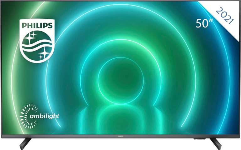 TV 50" Philips 50PUS7906/12 - 4K UHD, LED, Smart TV, Ambilight 3 côtés (frontaliers Belgique)