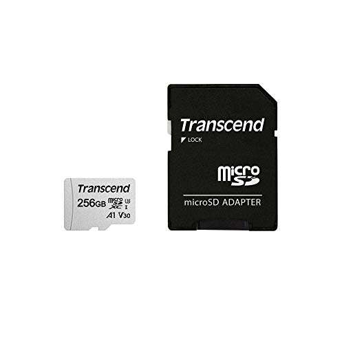 Carte microSD Transcend 300S - 256Go (TS256GUSD300S-AE) avec adaptateur SD