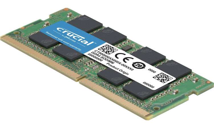 Mémoire RAM Crucial CT16G4SFRA266 16Go - DDR4, 2666 MT/s, PC4-21300, SODIMM, 260-Pin
