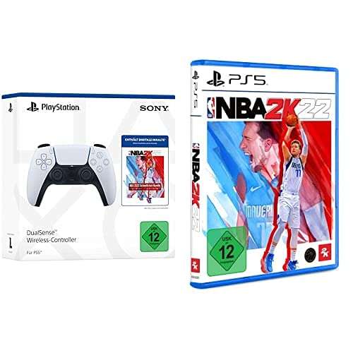 Pack PlayStation : Manette PS5 DualSense Blanche + Jeu NBA 2K22 sur PS5 + Jumpstart
