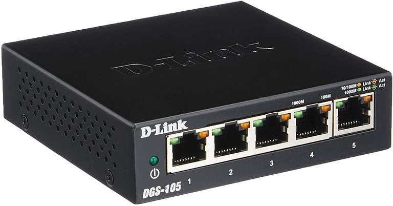 Switch D-Link DGS-105 - 5 Ports Gigabit (10/100/1000 Mbps)