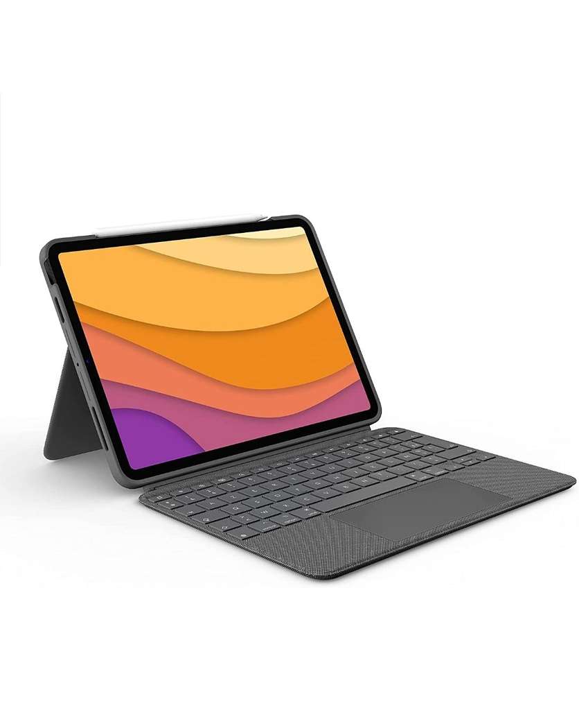 Logitech Combo Touch iPad Air (4ème génération - 2020) - Etui Clavier + Clavier Rétroéclairé Détachable avec Support, Trackpad
